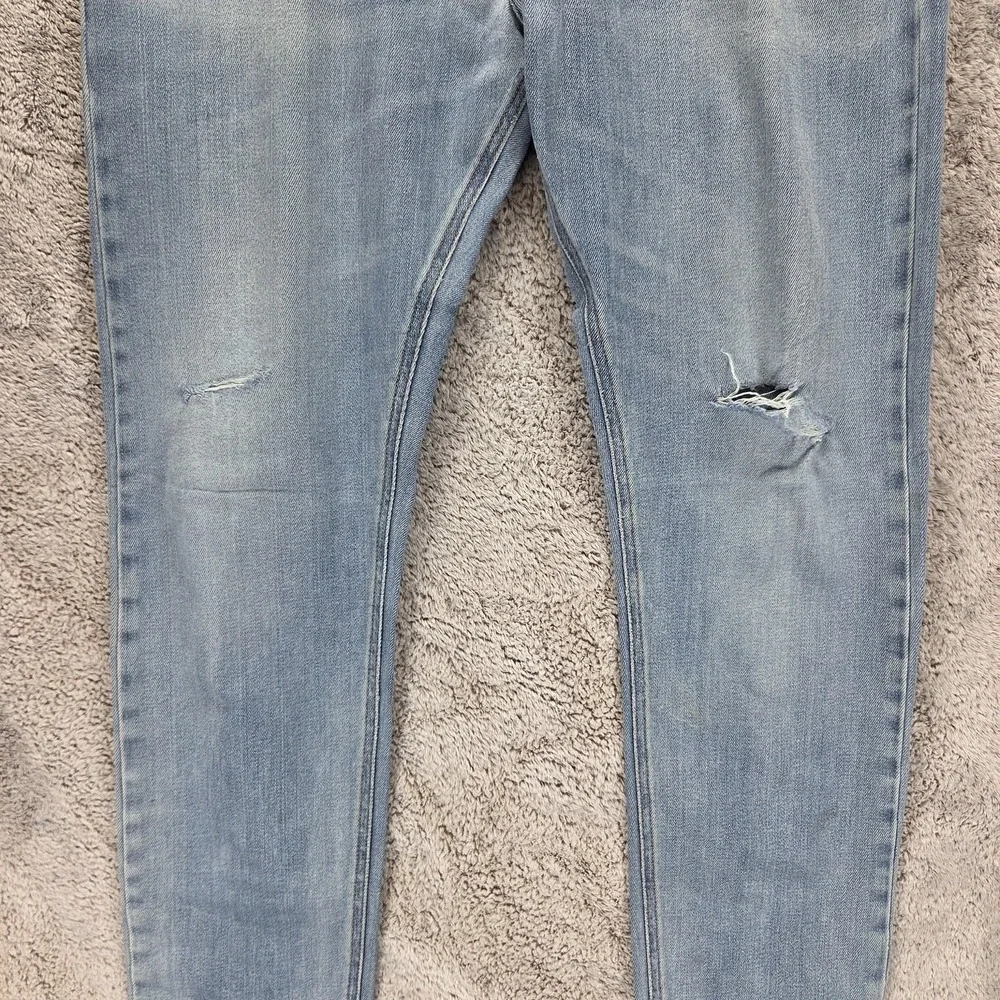 Diesel Jeans Mens 33x32 Blue D-Luster Slim Button Fly Stretch Light Wash 009EK